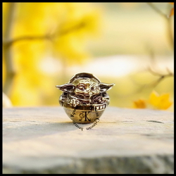 Темлячная бусина "Грогу" для ножей , латунь