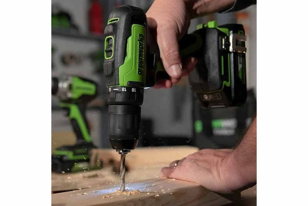 Дрель-шуруповерт аккумуляторная GREENWORKS GD24DD35 24В,35Hm,13мм,без АКБ и ЗУ (3704007)