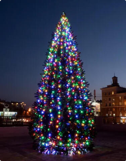 Уличная гирлянда "Цветные огни" 24В - для елок от 3 до 22 м