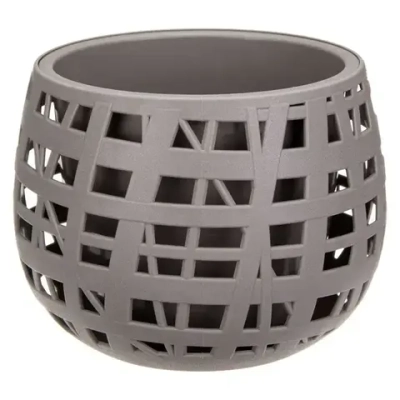 Кашпо ХАОС D175мм 1,5л с вставкой французcкий серый (комплект 5 шт)