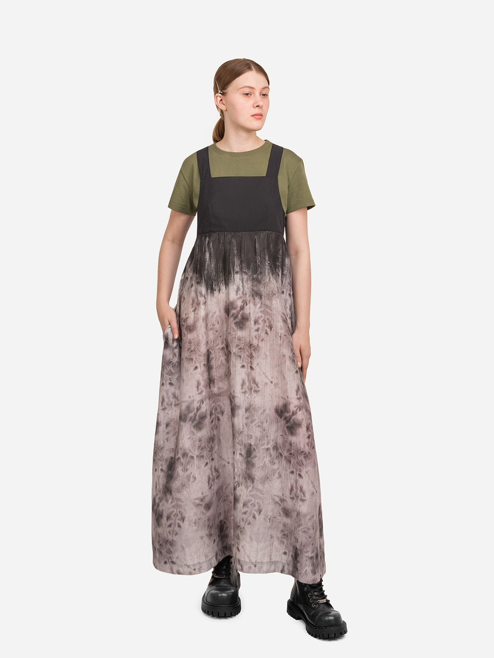 Сарафан "Тенета". Черно-серый