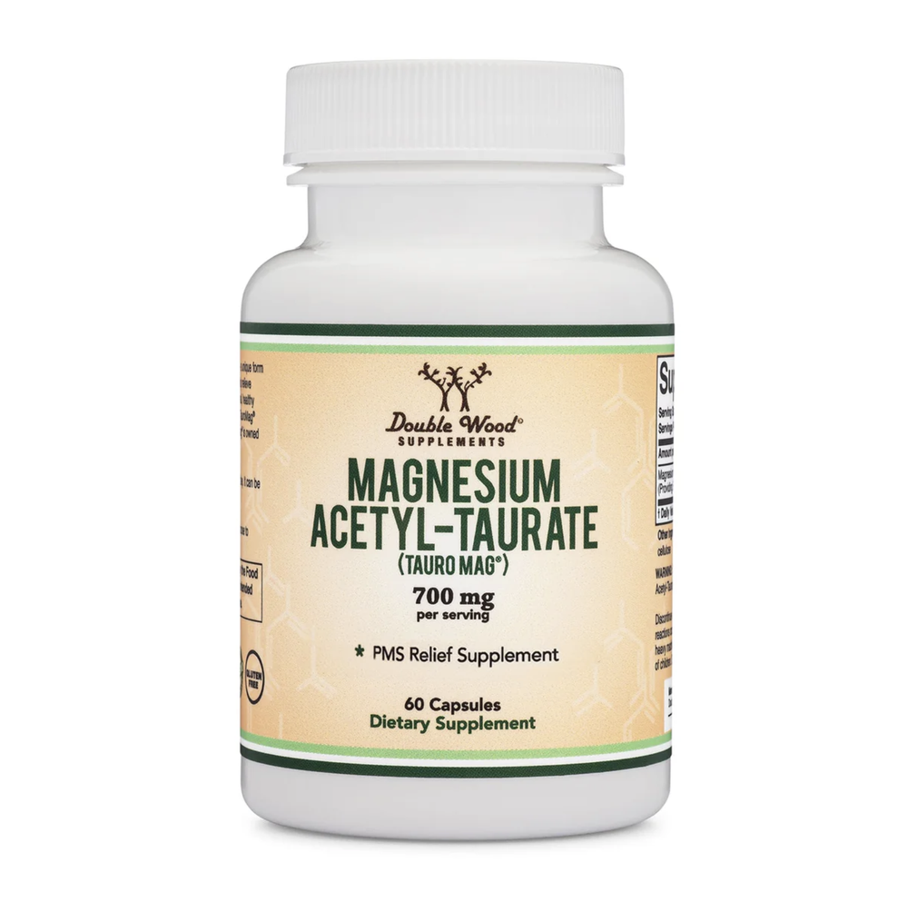 Double Wood Supplements - Magnesium Acetyl-Taurate (Tauromag) - 180 x 350 mg capsules