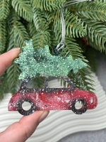 Новогодняя игрушка Машинка с Елкой