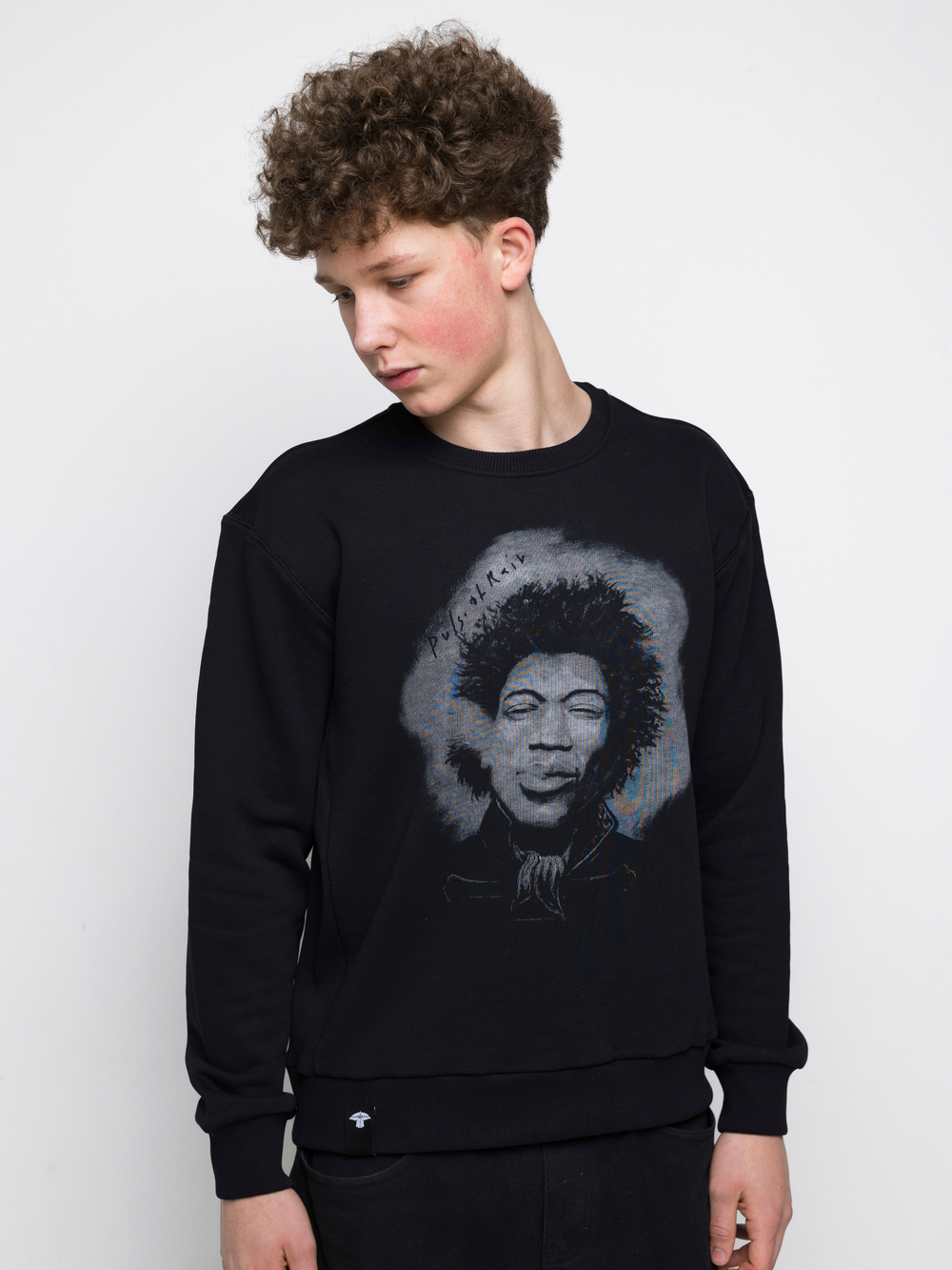 Свитшот с принтом JH чёрный