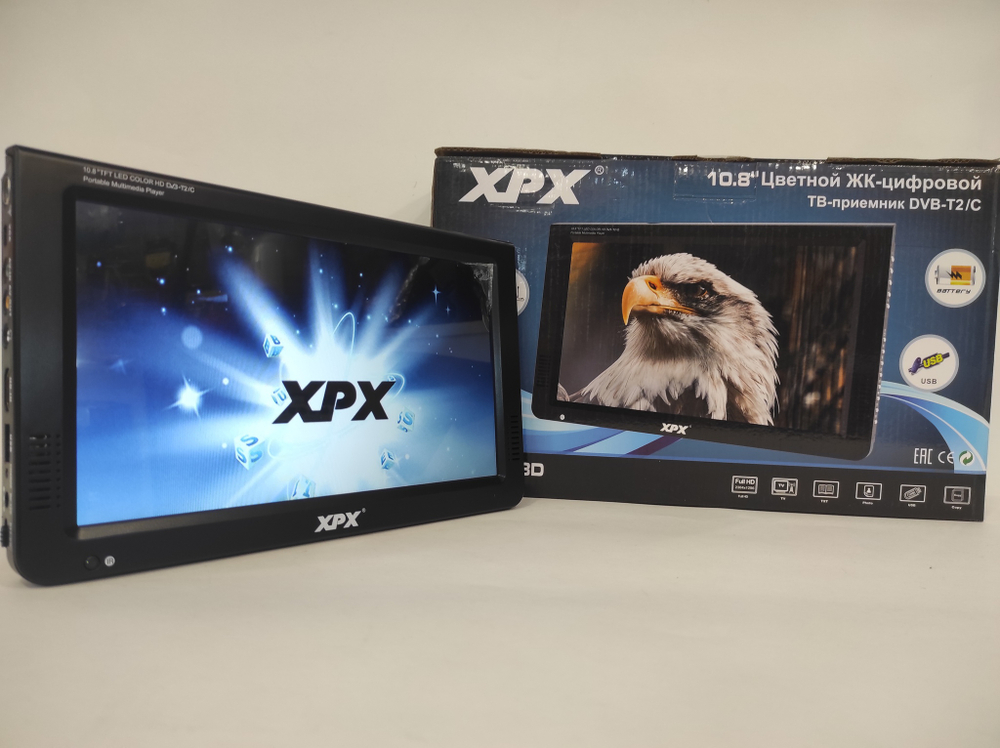 XPX EA-1018D \ Автомобильный телевизор XPX EA-1018D, (TV / AV / USB / SD / HDMI) (10 дюймов)