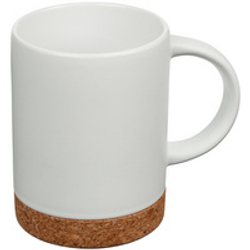 Кружка с пробковой подставкой Corky, белая