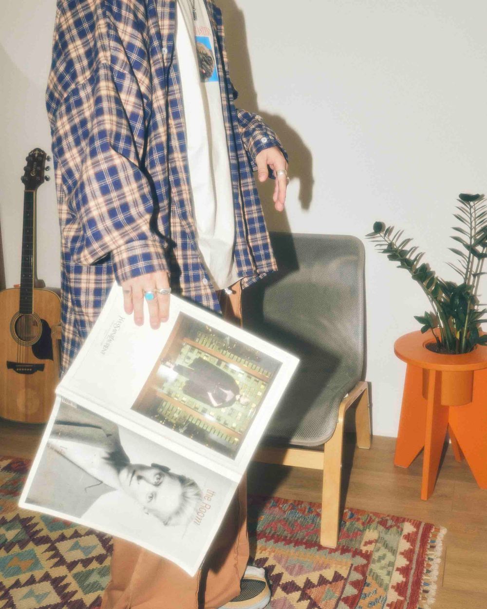 Рубашка One Two Cowboy Basic 8 в клетку темно-синяя