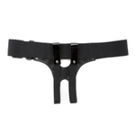 Черный лаковые унисекс-трусики для страпона
