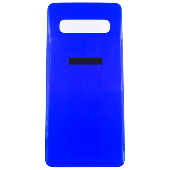 Задняя крышка для Samsung Galaxy S10 (синяя) со стеклом камеры
