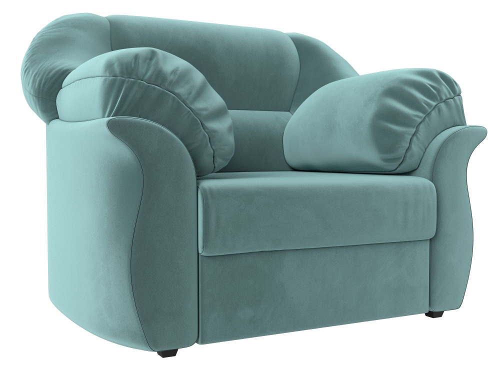 Кресло Карнелла, Бирюзовый, Велюр, 109607