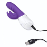 Фиолетовый вибромассажер с клиторальной стимуляцией Clitoral Suction Rabbit - 24,5 см. (Цвет: фиолетовый)