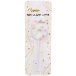 Свеча для торта Цифра Сладость «6» 11 см