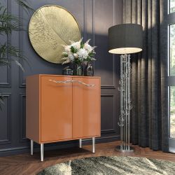 Комод Арт Колор Стайл Сильвер с 2 полками Томленый оранжевый