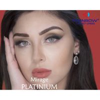 Серо-зеленые линзы для карих глаз /3 мес Rainbow platinum / Раинбов