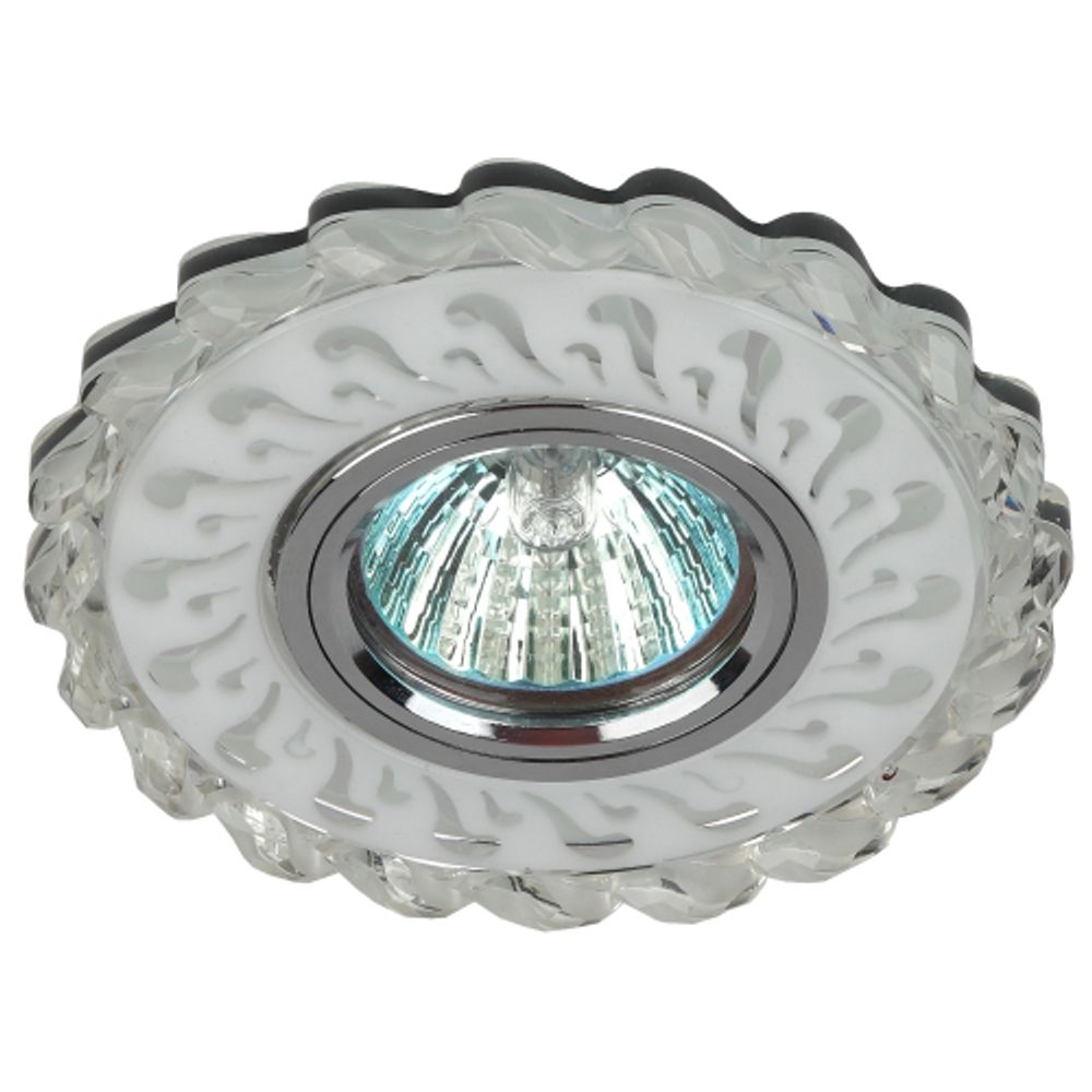 DK LD36 SL/WH Светильник ЭРА декор cо светодиодной подсветкой MR16, прозрачный | Встраиваемые LED светильники