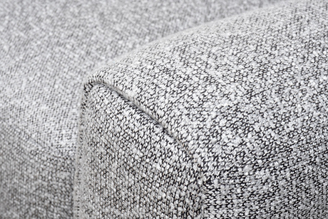 Диван трехместный Турин(Turin)(3 секции) с канапе и мех черно/серый Santo1606 355x163,5xx68см Garda Decor