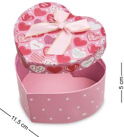 WG-89-A Коробка подарочная «Сердце» цв.розов