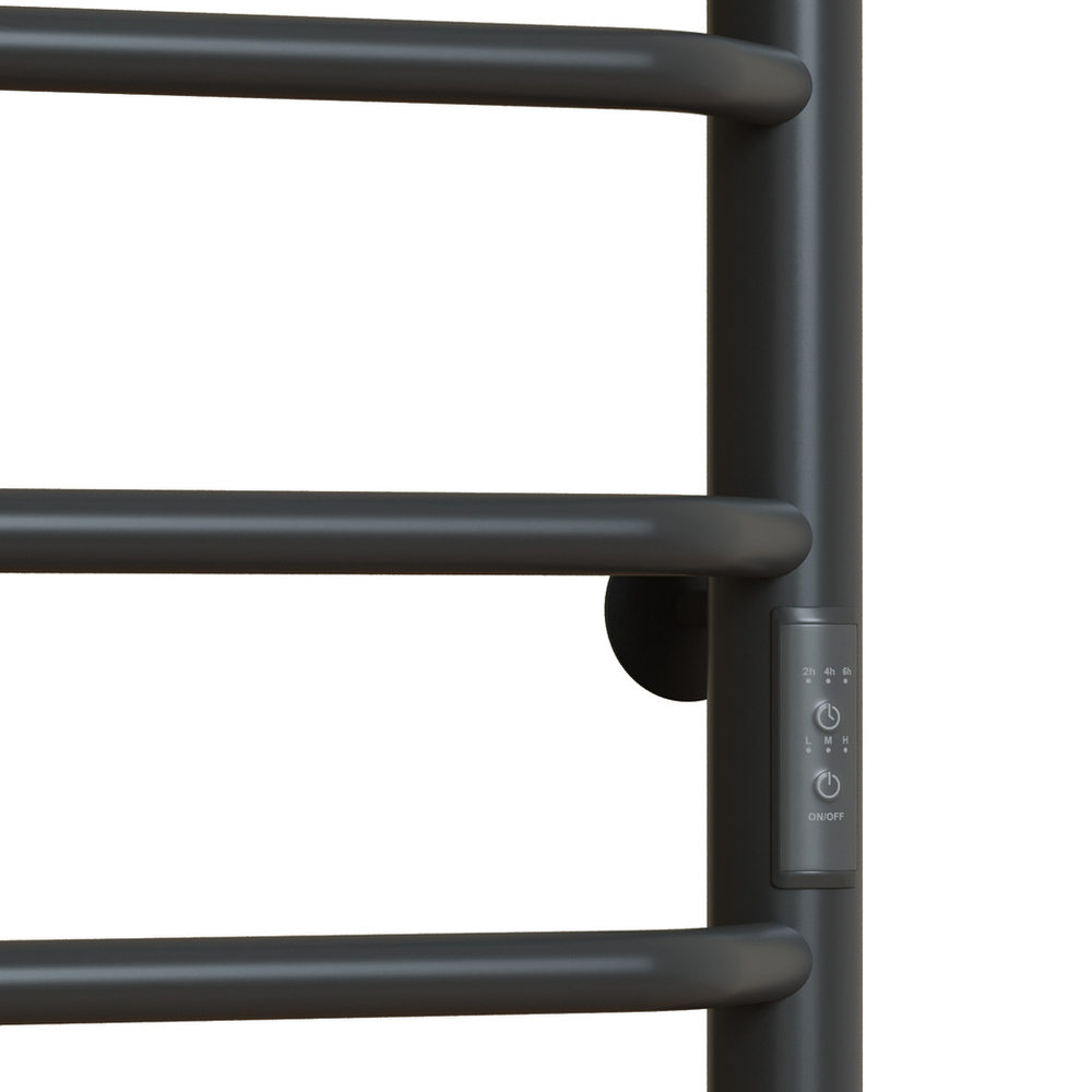 Полотенцесушитель MIXLINE MIRA  80х50 (таймер, 253 Вт, 6 перекладин) электрический ГРАФИТ