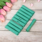 Бигуди пластмассовые-коклюшки 10шт d-2см, 8,5см «KUDRI», цвет мятный, (прозрачный пакет с подвесом)