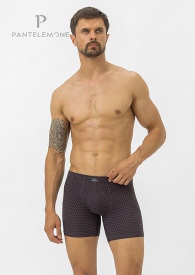 Трусы мужские боксеры удлинённые Pantelemone PMHL-1179, соты синие