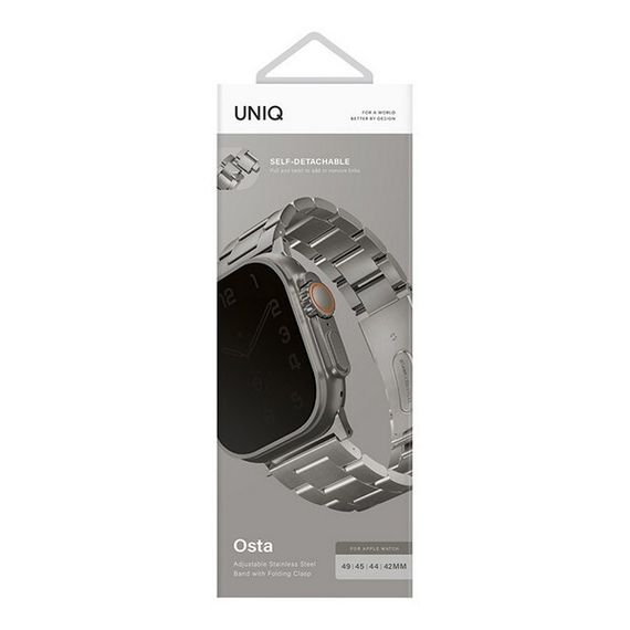 Ремешок Uniq Osta Steel для Apple Watch 49/46/45/44 мм Silver (49MM-OSTASIL)