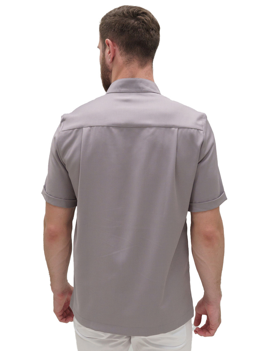 Рубашка медицинская мужская Тезис TZ700 на молнии, черный, 50