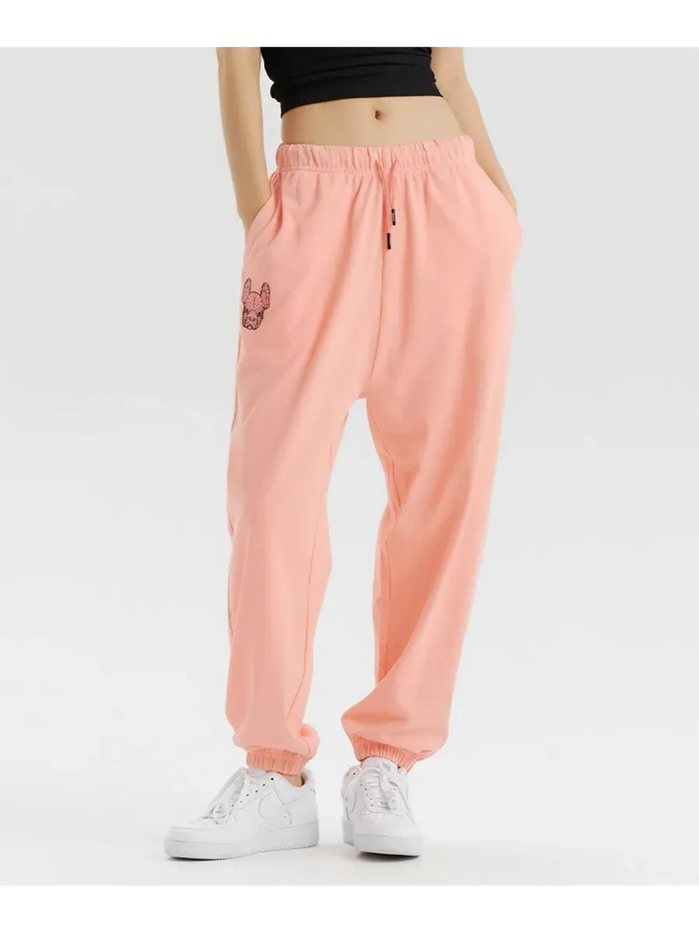 Брюки-джоггеры свободного кроя с высокой посадкой