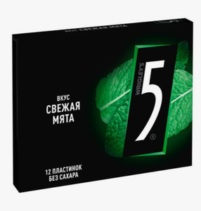 ЖЕВАТЕЛЬНАЯ РЕЗИНКА FIVE СВЕЖАЯ МЯТА 31,2ГР