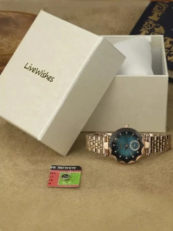 Часы наручные кварцевые LIVEWISHES на металлическом браслете, золотистый W9022220-03