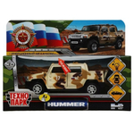Модель ин. мет. "Hummer H2 pickup камуфляж" 12см свет-звук,двери, багажник HUM2PICKUP-12 (Технопарк)