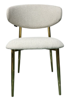 Стул обеденный Ist Casa Оскар, молочный, глянцевое золото