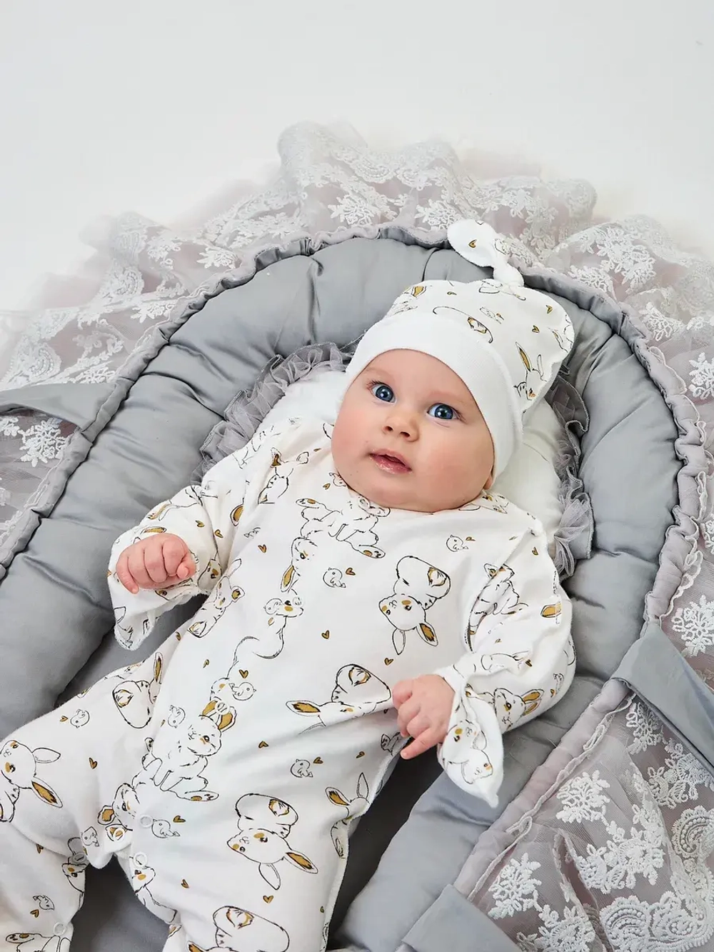 кокон для новорожденного гнездышко