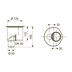 Сифон TECEdrainline вертикальный DN 50