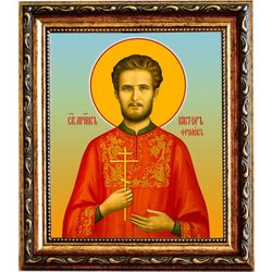 Виктор Фролов мученик. Икона на холсте.