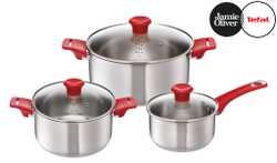 Набор посуды Tefal Jamie Oliver 6 предметов 1,5/3/4,7л 16/20/24см H802S674