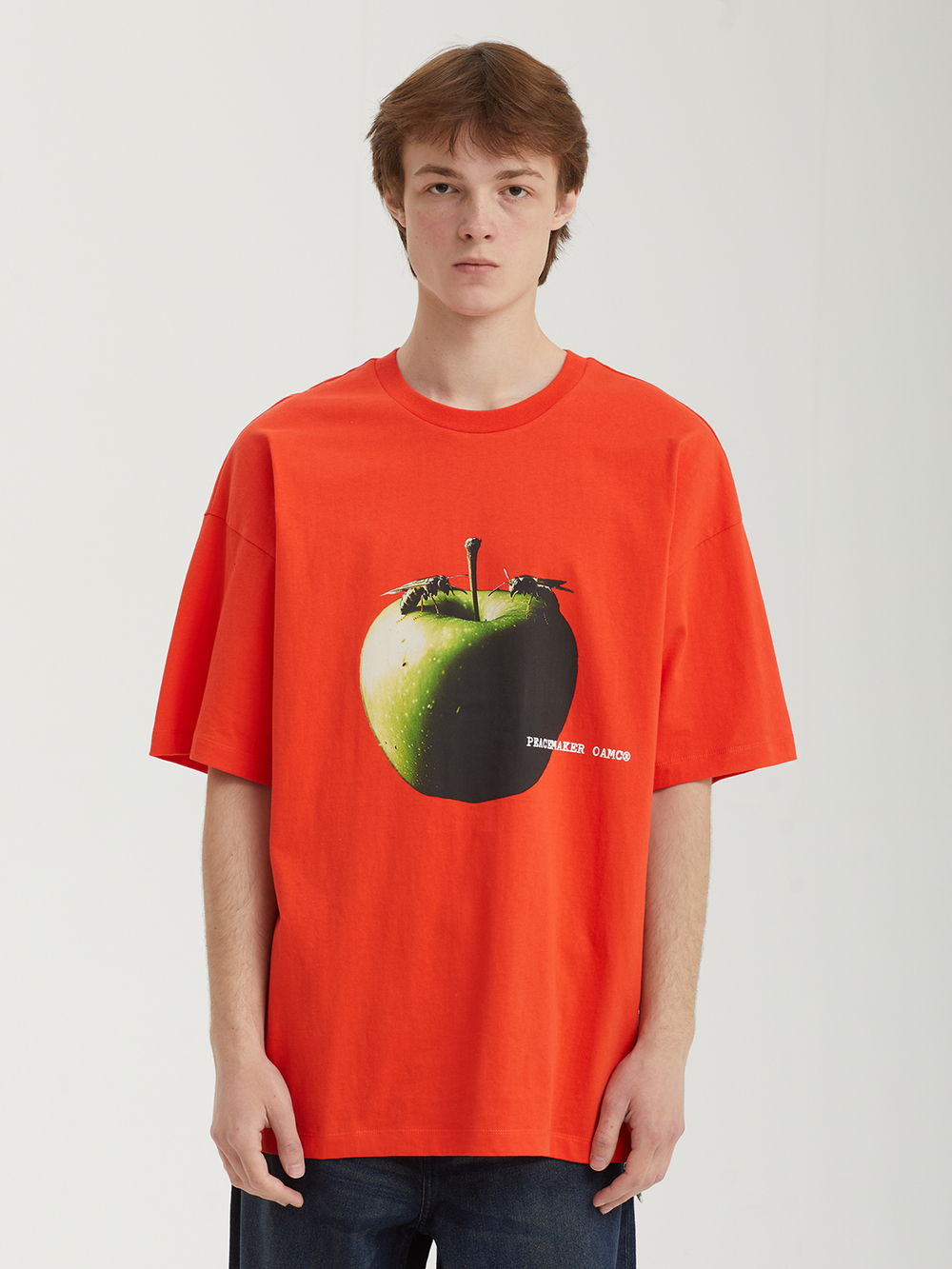 Мужская Футболка Oversize Apple Print