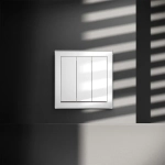 Выключатель встраиваемый VOLTUM S70 трехклавишный 10А, (белый глянцевый)