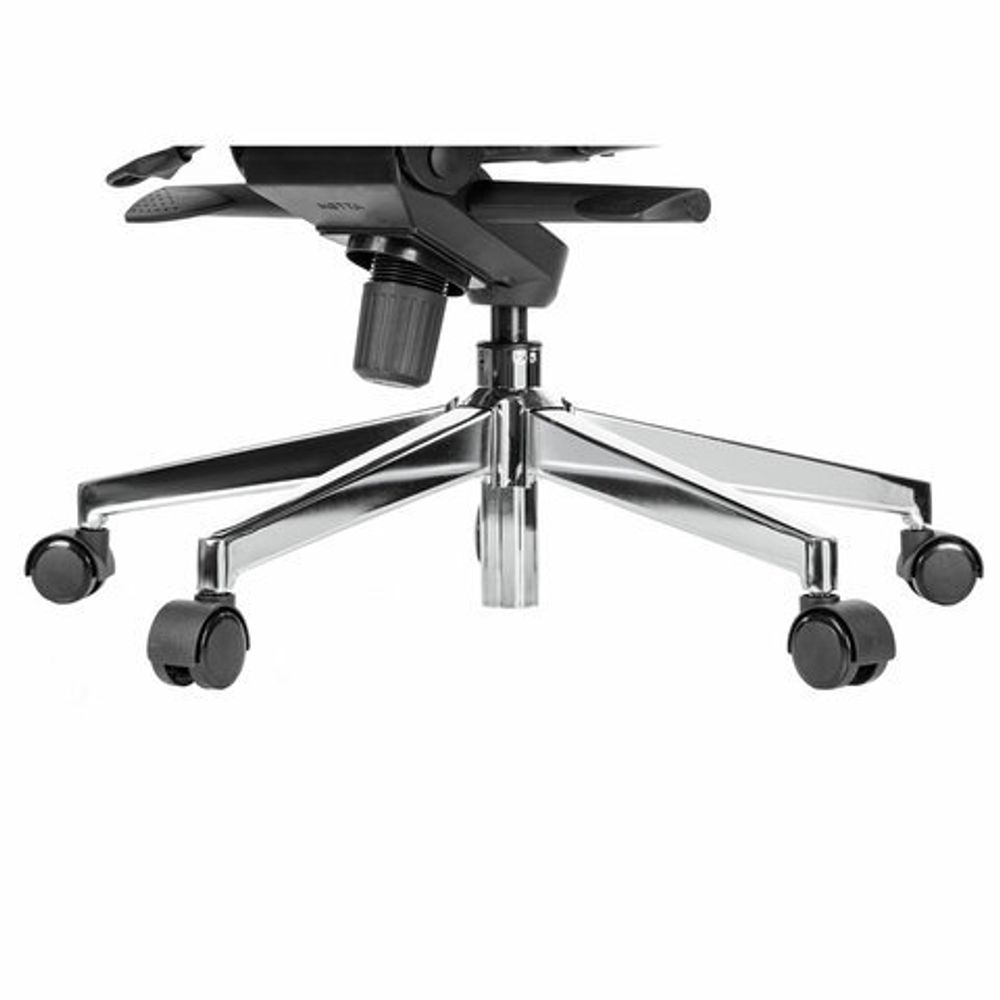 Кресло офисное МЕТТА "ErgoLife" Comfort, хром, сиденье мягкое, ткань-сетка/экокожа, черное