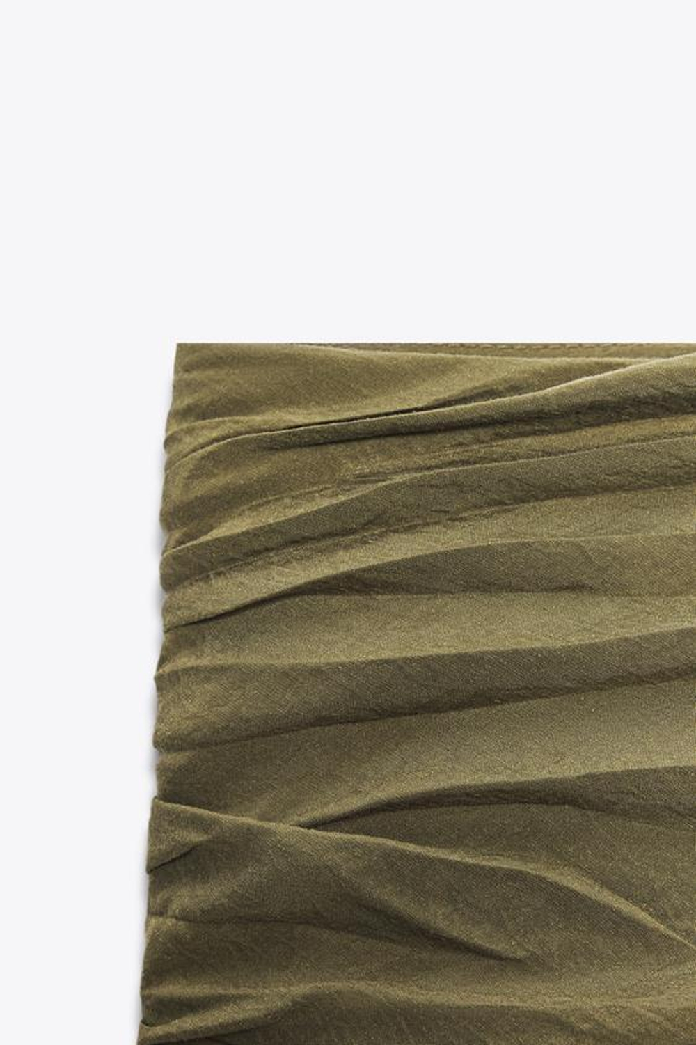 ZARA ЮБКА-ШОРТЫ С ОБОРКАМИ, ХАКИ