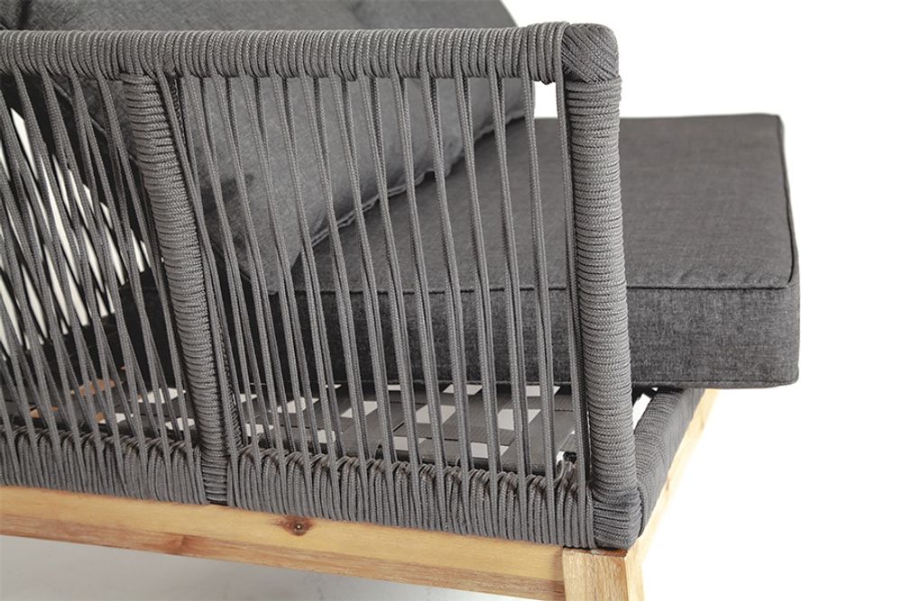 "Барселона" модуль диванный плетеный из роупа боковой правый