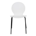 Комплект из 2-х стульев Wave белый с черными ножками