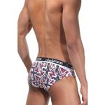 Мужские трусы слипы с разноцветным принтом DARKZONE DZN6308