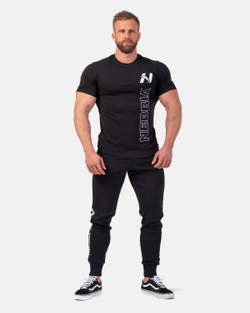 Мужская футболка Vertical Logo NEBBIA T-shirt 293 Black