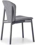 Стул деревянный с обивкой Scab Design Natural Finn, черный ясень, серый