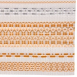 Салфетка на стол 45*30см плетеная «Полосы» оранжевый