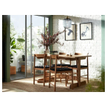Обеденный набор - NACKANÄS IKEA/ НАККАНАС ИКЕА, 140х76х75 см, коричневый