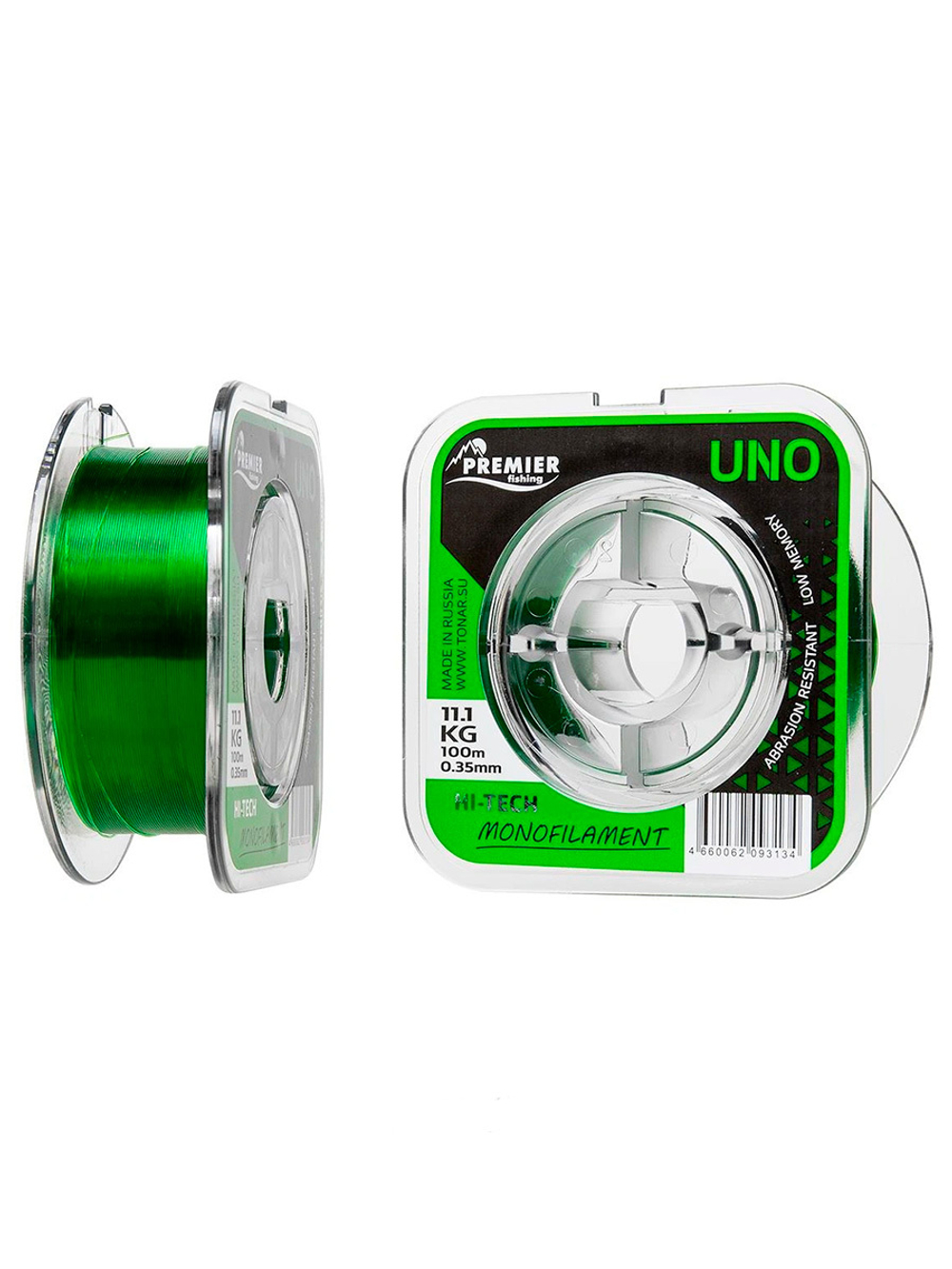 Леска для рыбалки Premier Fishing UNO Green Nylon 0,30mm/100m (PR-U-G-030-100)