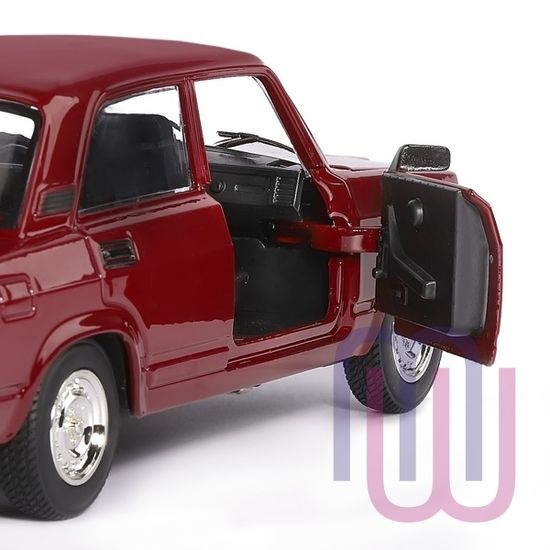 Модель машины ТМ АВТОПАНОРАМА 1/24 ВАЗ 2107, бордовый (свет, звук) JB1200159