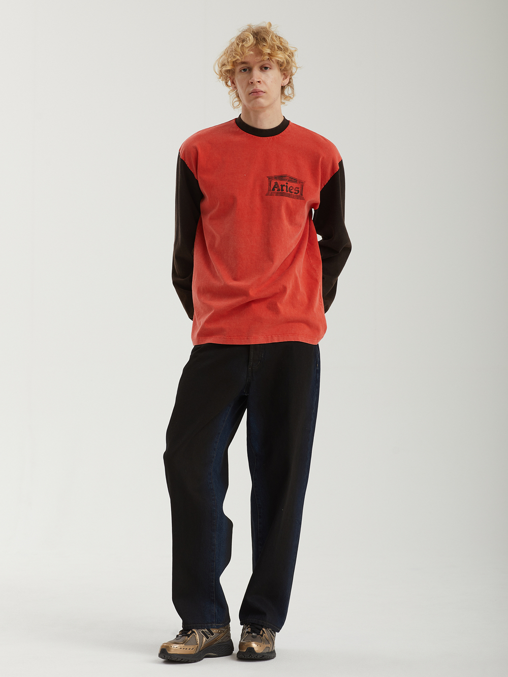 Мужской Лонгслив Aged Colour Block Ancient Temple