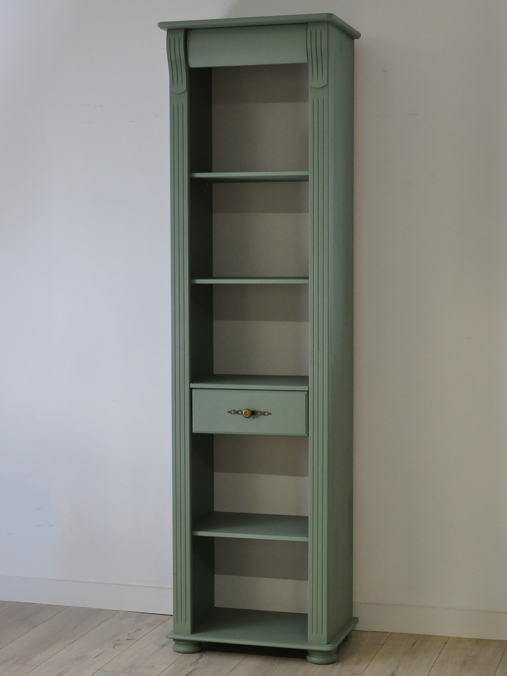 Шкаф витрина, 54х42х195, Susanna, сервант для посуды, стеллаж для книг, деревянная, эвкалипт, MAKOSA